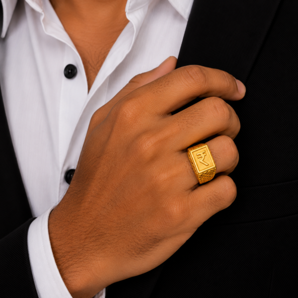 Royal Crest Pattern Designer Gents Ring