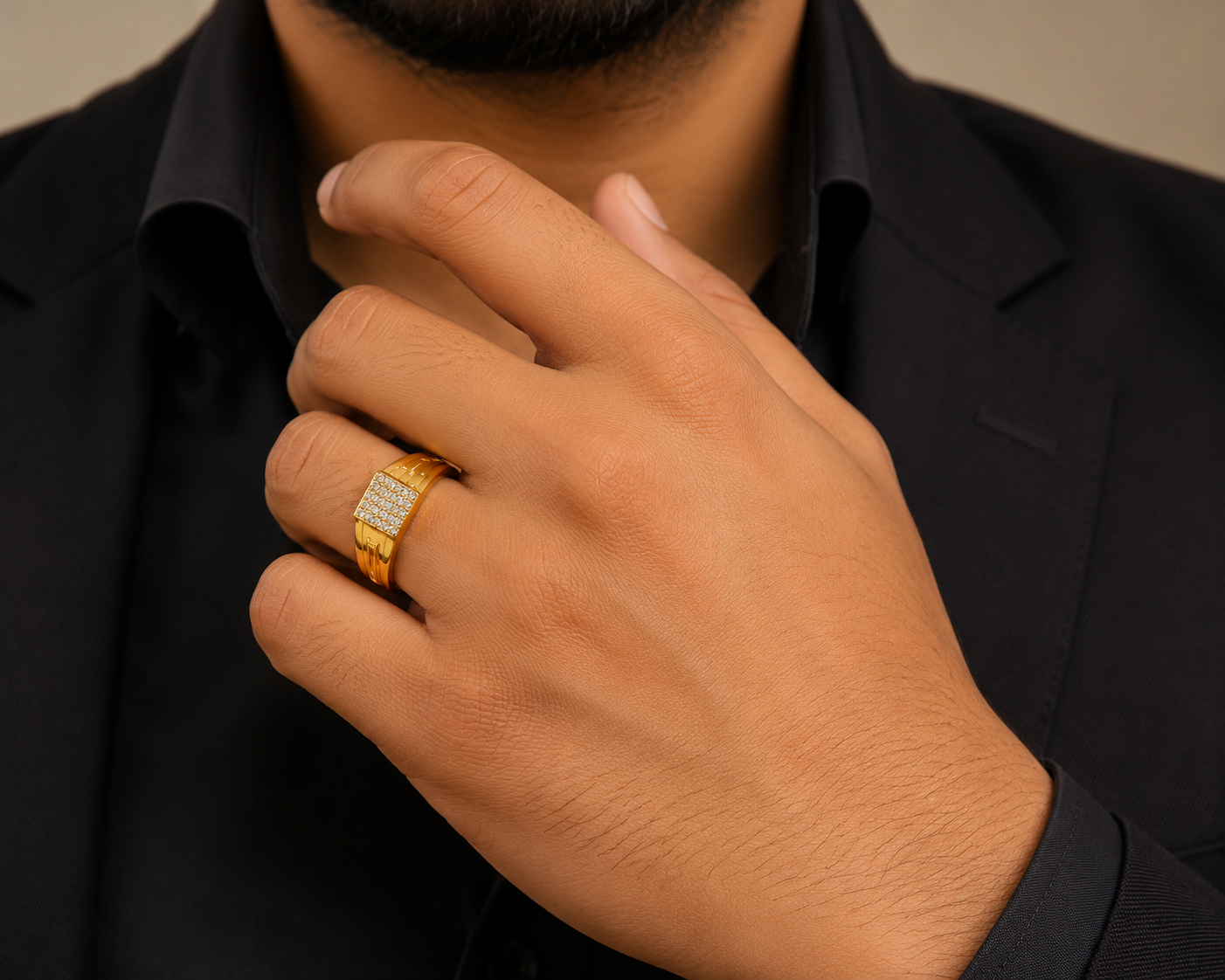 Imperial Stone Cluster Gents Ring