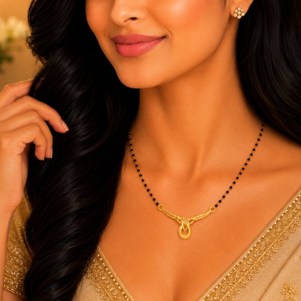 Elegant Infinity Loop Mangalsutra Pendant with Luxury Designer Finish