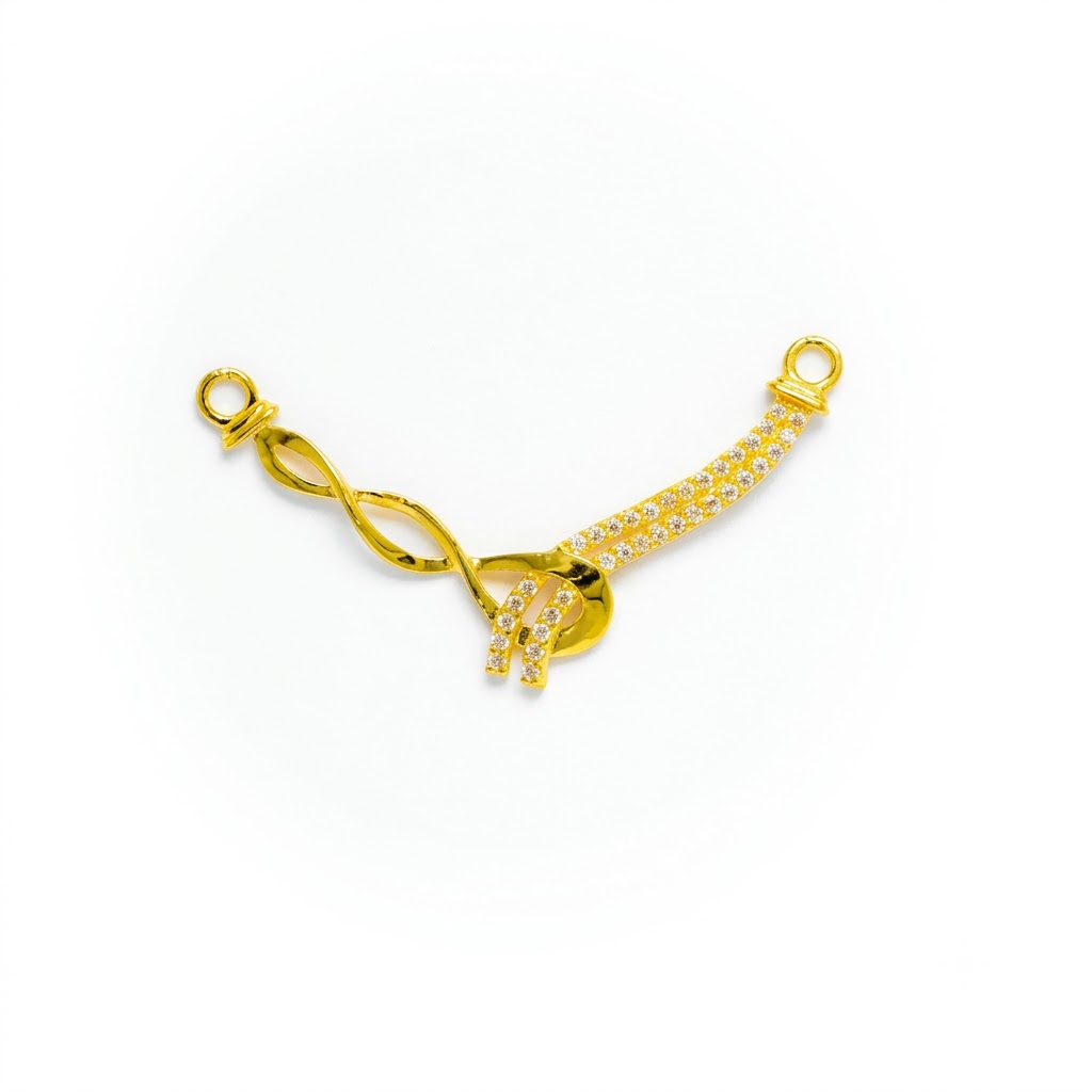 da0e68ed-6c56-43ad-80d8-3129e99ca236 Elegant Infinity Blossom Mangalsutra Pendant with Sparkling Designer Finish - Image 1